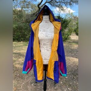 Vintage Patagonia Men’s F1 Mountain 80s Blue Multi Light Parka Jacket STY 85010